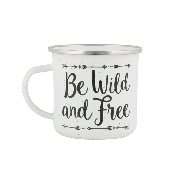 Sass & Belle Be Wild and Free Enamel Mug