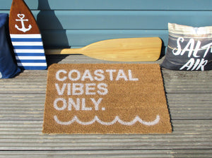 Coastal Vibes Only Coconut Coir Door Mat