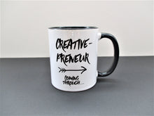 Creative-preneur Coming Through Black and White Ceramic Mug
